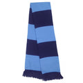 Bleu marine-Bleu ciel - Front - Result - Echarpe épaisse thermique tricotée - Homme