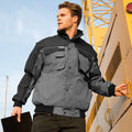 Gris-Noir - Back - Result Workguard - Veste de travail robuste hydrofuge coupe-vent - Homme