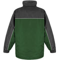 Vert bouteille-Noir - Back - Result - Manteau de travail robuste hydrofuge coupe-vent - Homme