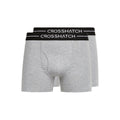 Gris chiné - Front - Crosshatch - Boxers AMBEK - Homme