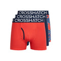 Rouge - Bleu marine - Front - Crosshatch - Boxers PAYSO - Homme