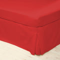Rouge - Front - Belledorm - Valance EASYCARE PERCALE