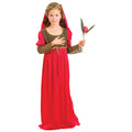 Rouge - or - Front - Bristol Novelty - Costume médiéval - Fille