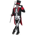 Noir - blanc - rouge - Front - Bristol Novelty - Costume squelette - Enfant