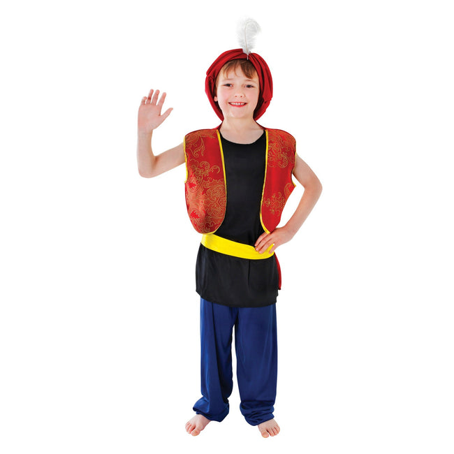 Bleu-noir-rouge-or - Front - Bristol Novelty - Costume PRINCIER - Enfant