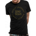 Noir - Doré - Front - Lord Of The Rings - T-shirt - Adulte