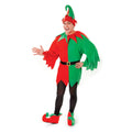 Rouge - vert - Front - Bristol Novelty - Costume ELFE - Adulte
