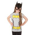 Gris - Jaune - Noir - Front - Batman - T-shirt et masque
