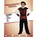 Rouge - noir - blanc - Back - Bristol Novelty - Costume PRINCE - Enfant