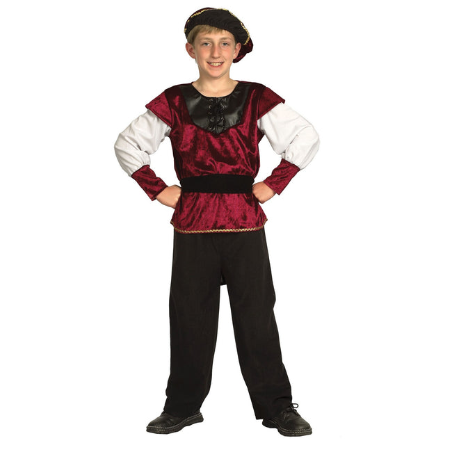 Rouge - noir - blanc - Front - Bristol Novelty - Costume PRINCE - Enfant