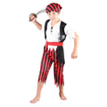 Rouge - noir - blanc - Front - Bristol Novelty - Costume PIRATE - Enfant