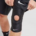 Noir - Blanc - Back - Nike - Genouillère de compression à rotule ouverte PRO 3.0