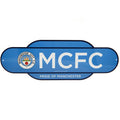 Bleu ciel - Blanc - Front - Manchester City FC - Plaque RETRO YEARS