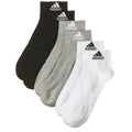 Blanc - Gris - Noir - Front - Adidas - Socquettes - Enfant