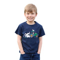 Bleu marine - Blanc - Front - British Country Collection - T-shirt FARMYARD - Enfant