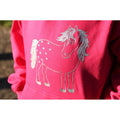 Fuchsia - Back - British Country Collection - Sweat à capuche TWINKLE PONY - Fille