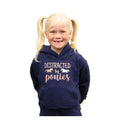 Bleu marine - Rose doré - Front - British Country Collection - Sweat à capuche DISTRACTED BY PONIES - Enfant