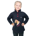Bleu marine - Bordeaux - Front - Little Rider - Pull RIDING STAR COLLECTION - Fille