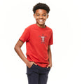 Rouge - Back - Craghoppers - T-shirt GIBBON - Enfant