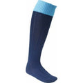 Bleu marine - Bleu ciel - Front - Euro - Chaussettes de foot - Homme