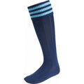 Bleu marine - Bleu ciel - Front - Euro - Chaussettes de foot - Enfant