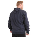 Bleu marine - Back - Duke Rockford - Sweat à capuche zippé grande taille - Homme