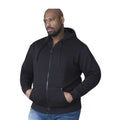 Noir - Side - Duke Rockford - Sweat à capuche zippé grande taille - Homme