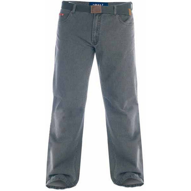 Gris foncé - Front - Duke - Pantalon avec ceinture CANARY BEDFORD - Homme