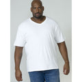 Blanc - Side - Duke D555 Kingsize Signature - T-shirt en coton - Homme