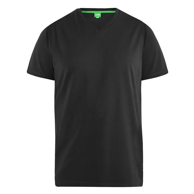 Noir - Front - Duke - T-shirt col V SIGNATURE-1 - Homme