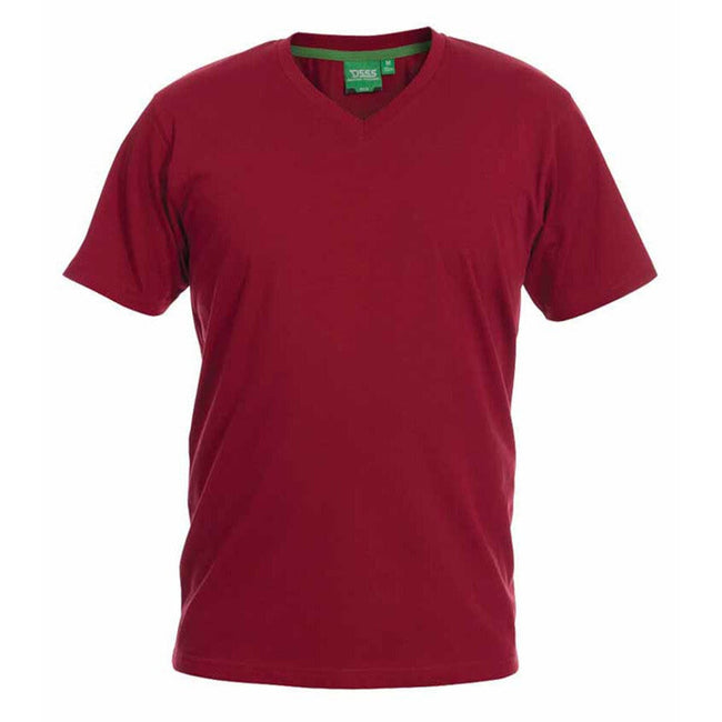 Rouge - Front - Duke - T-shirt col V SIGNATURE-2 - Homme