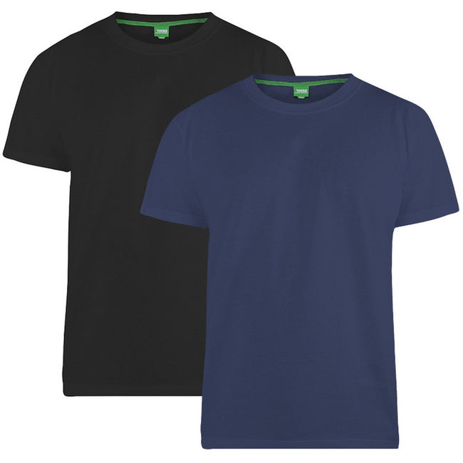 Noir - bleu marine - Front - Duke - T-shirts FENTON - Homme