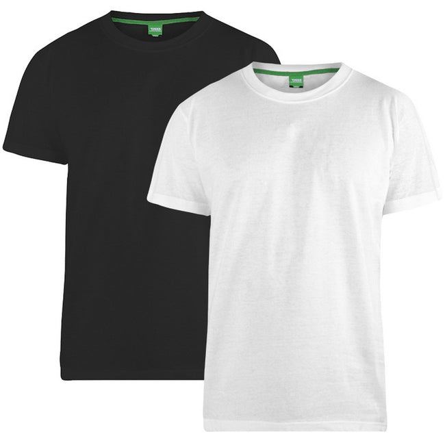 Noir - blanc - Front - Duke - T-shirts FENTON - Homme