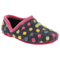 Fuchsia-Multicolore - Front - Sleepers Jade - Chaussons à pois - Femme