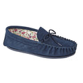Bleu marine - Front - Mokkers Lily - Chaussons style mocassins - Femme
