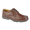Marron - Front - Roamers  -  Chaussures large Deluxe - Homme