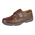 Marron - Back - Roamers - Chaussures élégante  en cuir pour pied large - Homme