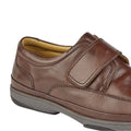 Marron - Side - Roamers - Chaussures élégante  en cuir pour pied large - Homme