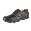 Noir - Back - Roamers - Chaussures élégante  en cuir pour pied large - Homme