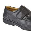 Noir - Side - Roamers - Chaussures élégante  en cuir pour pied large - Homme