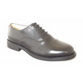 Noir - Front - Grafters -  Chaussure en cuir Oxford CADET - Homme