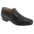 Noir - Front - Montecatini - Chaussures de ville en cuir à talon - Homme