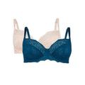 Bleu sarcelle - Rose clair - Back - Gorgeous - Soutien-gorges - Femme