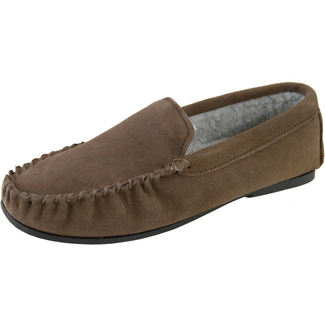 Taupe - Front - Eastern Counties - Mocassins BERBER - Hommes