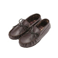 Marron foncé - Front - Eastern Counties Leather - Chaussons mocassins LINED - Adulte