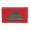 Rouge - Noir - Front - Eastern Counties Leather - Porte-monnaie CONNIE