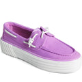 Violet - Blanc - Front - Sperry - Chaussures bateau BAHAMA 2.0 - Femme