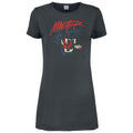 Charbon - Front - Amplified - Robe t-shirt MANEATER - Femme