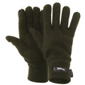 Olive - Front - FLOSO - Gants d'hiver thermiques Thinsulate (3M 40g) - Homme