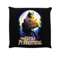 Noir - Front - Horror Cats - Coussin THE EXTRA PURRESTRIAL